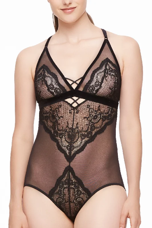 Mesh Bodysuits for a Bold and Edgy Fashion StatementVelvet Crush Bodysuit