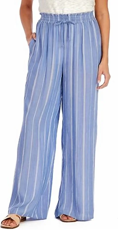 Emily Smocked Trousers In Blue