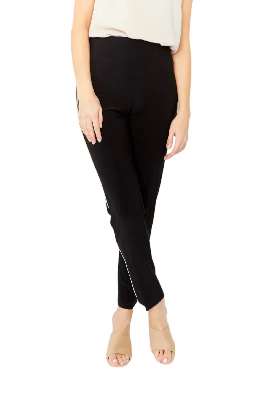 High-Waisted Pant In Black /beige