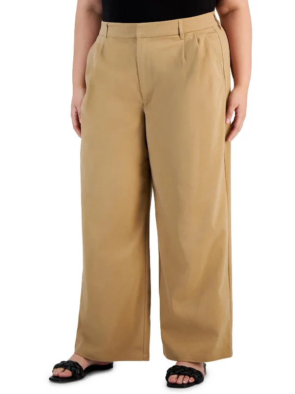 Plus Womens High Rise Work Wear Dress Pants