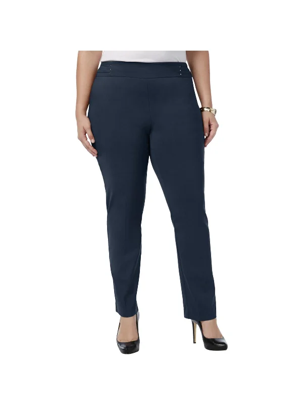 Plus Womens Slim Leg Comfort Waist Casual Pants