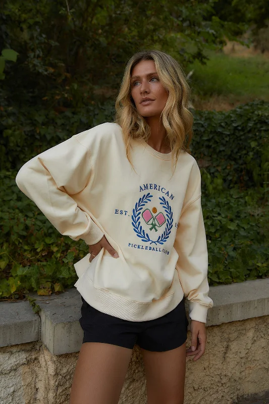 Button - Down Women Sweater for a Versatile LookAmerican Pickleball Club Sweatshirt