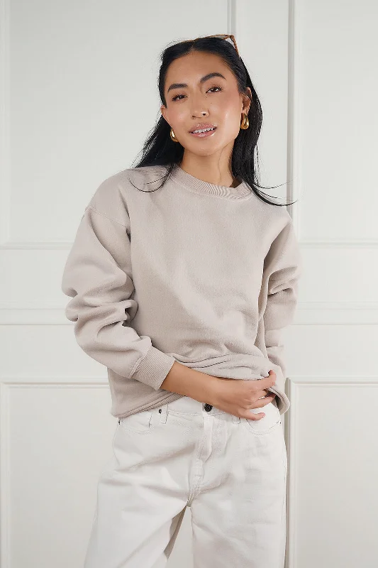 V - Neck Women Sweater to Elongate the NecklineBe Kind Taupe Sweatshirt