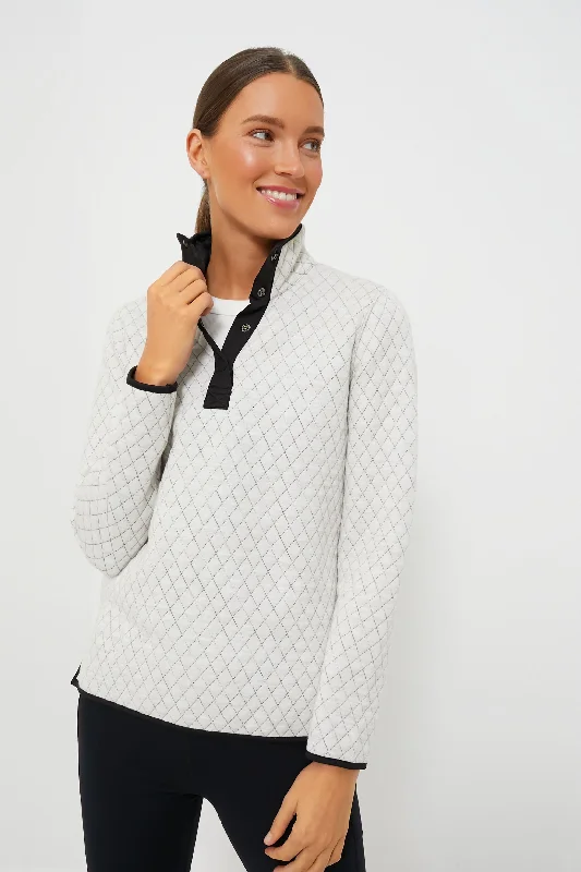 V - Neck Women Sweater to Elongate the NecklineWhite and Black Corbet Reversible Pullover