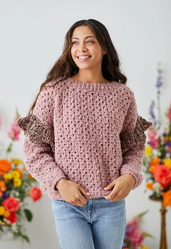 Lightweight Women Sweater for Spring and FallFloat On Ruffle Top Pattern