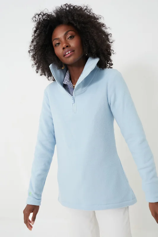 Cable - Knit Women Sweater with Intricate PatternsIce Blue Prospect Pullover