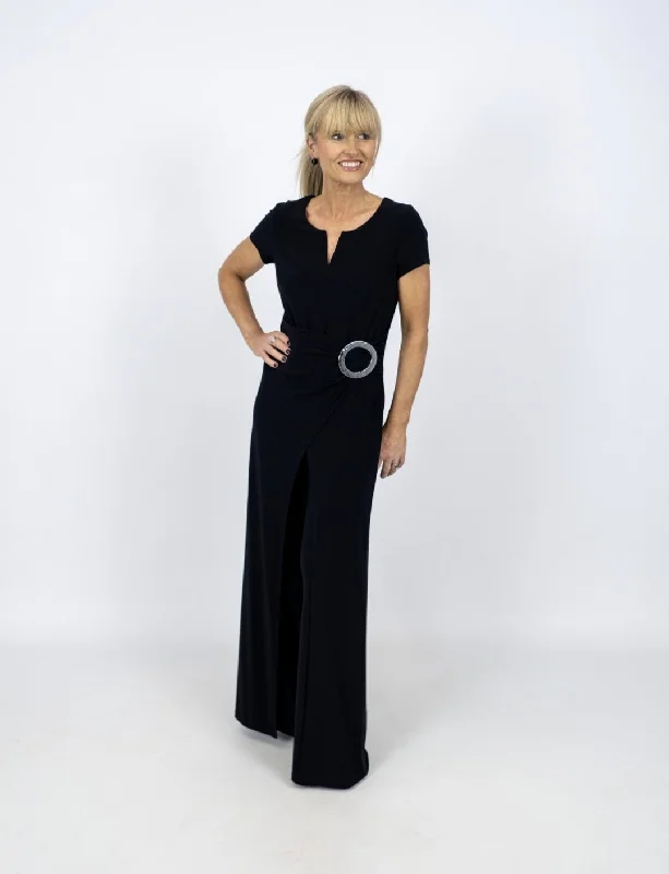 Open - Front Women Sweater for Easy LayeringJoseph Ribkoff Wide Leg Black Jumpsuit