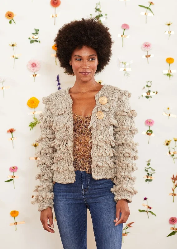 Hand - Knitted Women Sweater with Artisanal CharmLoop it Up Cardi Class