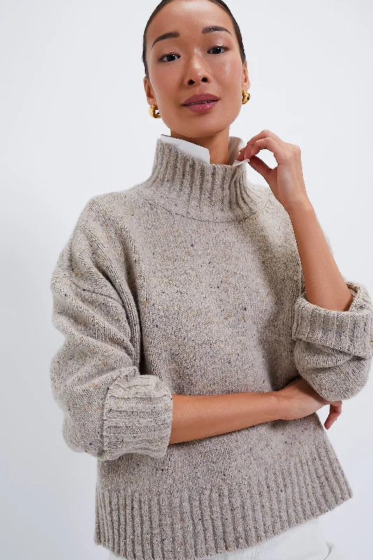 Button - Down Women Sweater for a Versatile LookMarled Oat Hannah Turtleneck Sweater