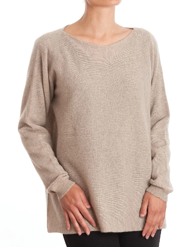 V - Neck Women Sweater to Elongate the NecklineMaxi Pull 100% Cashmere