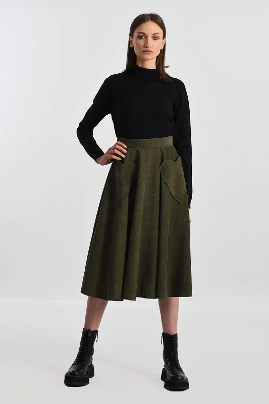 Hooded Women Sweater for Added Comfort and StyleMolly Bracken Kahki Woven Skirt