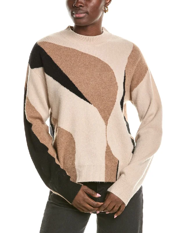 Plus - Size Women Sweater with a Flattering FitNAADAM X Caroline Walls Intarsia Cashmere Sweater