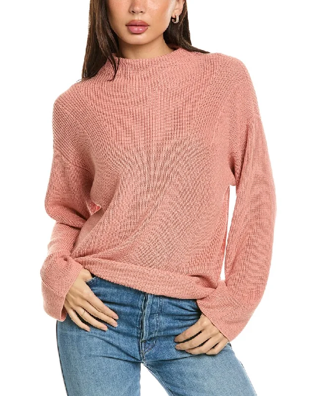 Cashmere Women Sweater with a Luxurious Soft TouchNation LTD Julian Relaxed Funnel Neck