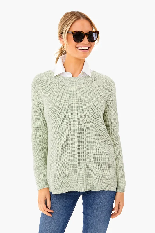 Button - Down Women Sweater for a Versatile LookPistachio Emma Shaker Sweater