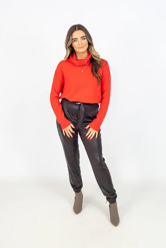 Color - Blocked Women Sweater for a Bold Fashion StatementZ8864 Unichic Red Pullover