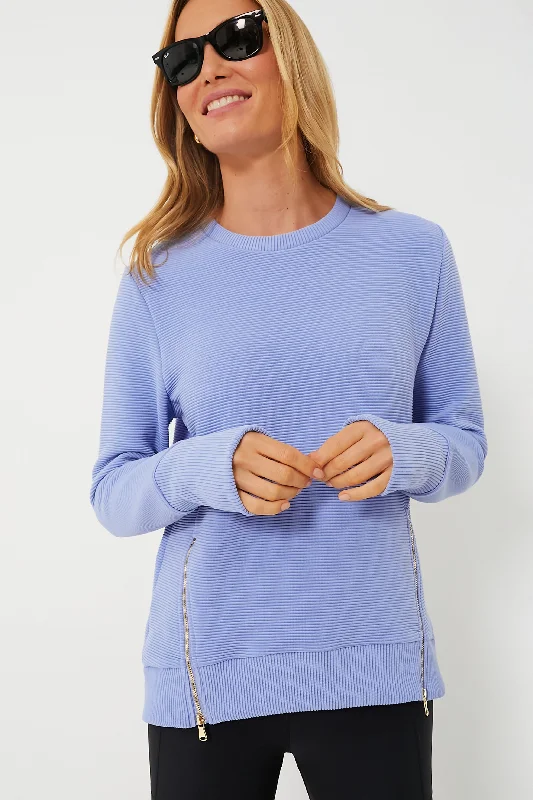 Hand - Knitted Women Sweater with Artisanal CharmViolet Everyday Crewneck