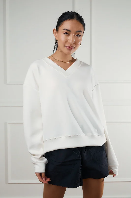 Button - Down Women Sweater for a Versatile LookAnywhere With You Cream Sweatshirt