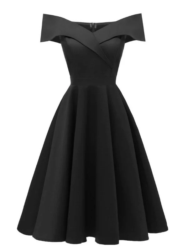 Sheath Women Dress with a Tailored Fit for a Professional Look1950s Off Shoulder Swing Dress