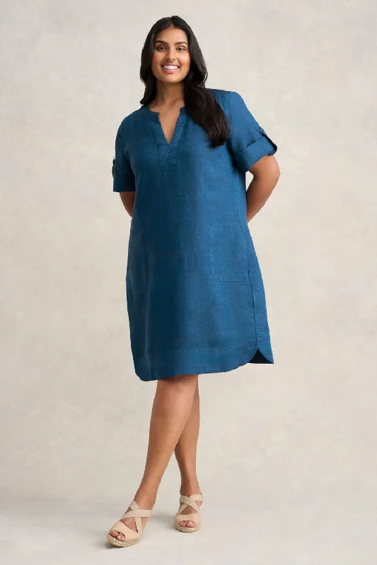 Sheath Women Dress with a Tailored Fit for a Professional LookFrench Linen Shift Dress