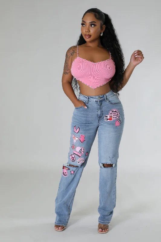 Plus - Size Denim Top for a Comfortable and Stylish FitStep To It Pants