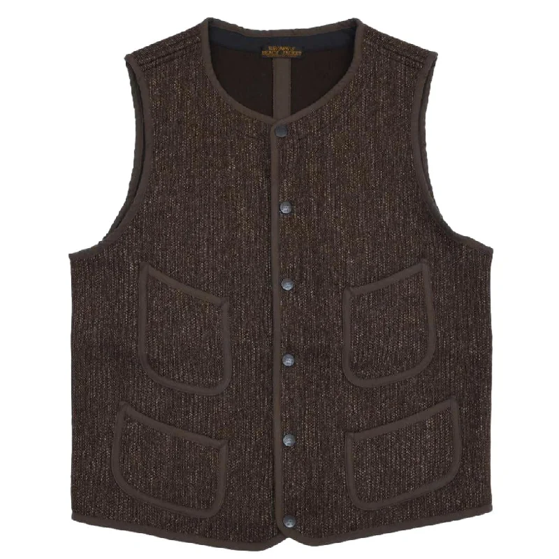 Distressed Denim Top for a Trendy and Edgy LookBrown's Beach Early Vest (Oxford Gray)