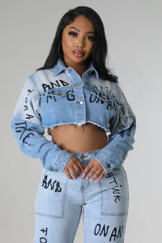 Ripped Denim Top for a Rebellious Fashion StatementEsther Babe Jacket