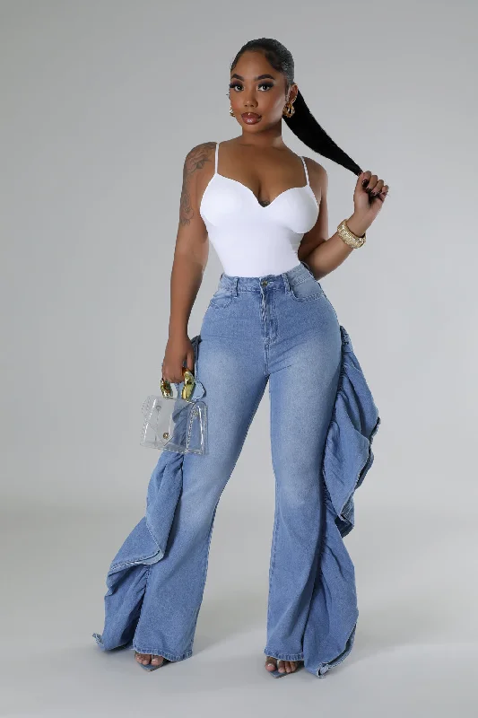 Denim Top with a Belted Waist for a Defined SilhouetteMy Love Affair Pants