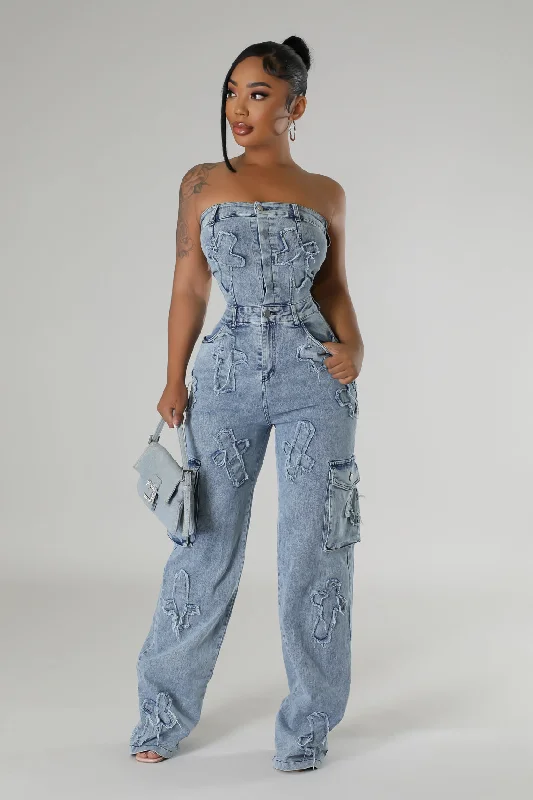 Sleeveless Denim Top for a Cool Summer LookTrue To Self Jumpsuit