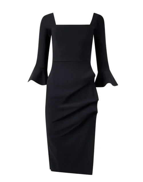 Ruffled Women Dress with Multiple Layers for a Playful and Girly StyleAstra Black Dress