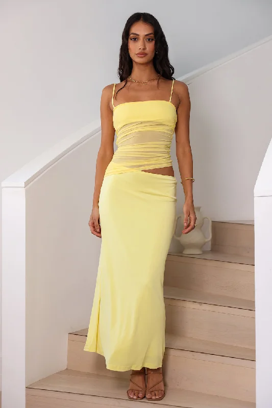 Wrap - Style Women Dress with Adjustable Fit for All Body TypesBelle Of The Ball Maxi Dress Yellow