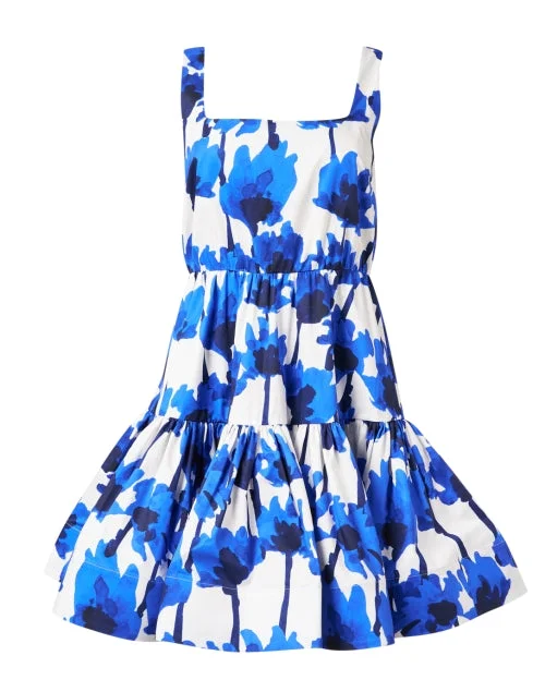 Wrap - Style Women Dress with Adjustable Fit for All Body TypesBlue and White Print Cotton Dress