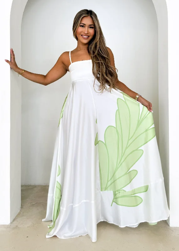 Off - the - Shoulder Women Dress for a Romantic and Feminine LookElide Maxi Dress - Lime Palm