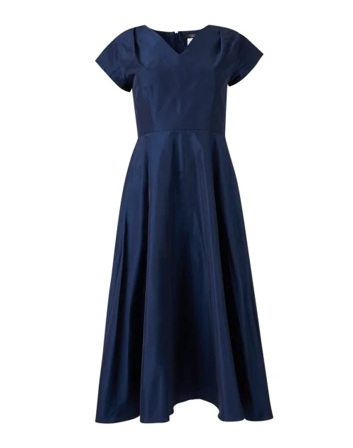 Long - Sleeve Women Dress in Velvet for a Luxurious Winter LookEtuania Navy Fit and Flare Dress