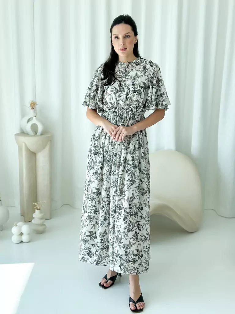 Plus Size Women Dress with a Flattering A - Line Cut for Comfort and StyleFlary Long Floral Dress