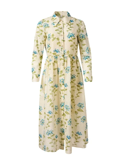 Maxi Women Dress with Floral Print for a Bohemian VibeLotte Beige Multi Floral Shirt Dress