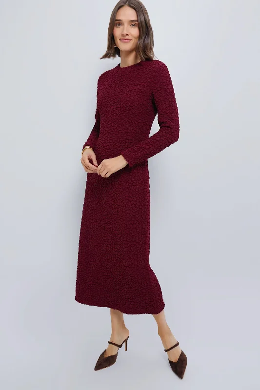 Wrap - Style Women Dress with Adjustable Fit for All Body TypesMaroon Textured Madison Midi Dress