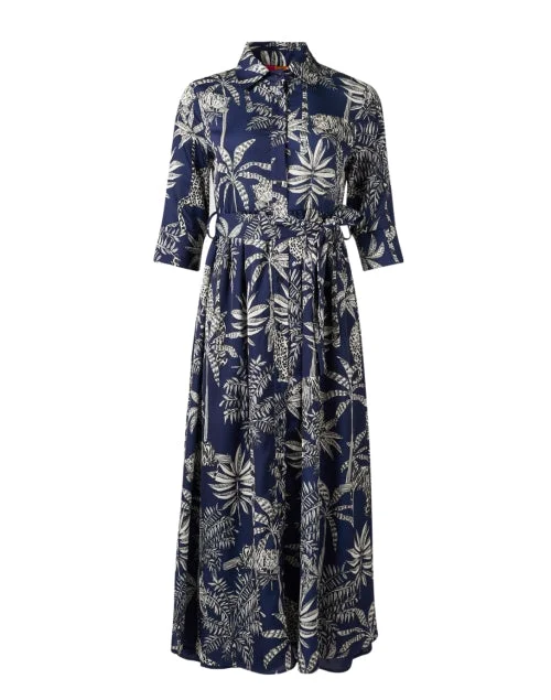 Mini Women Dress with a Short Hem for a Young and Trendy StyleNatalia Navy Print Shirt Dress