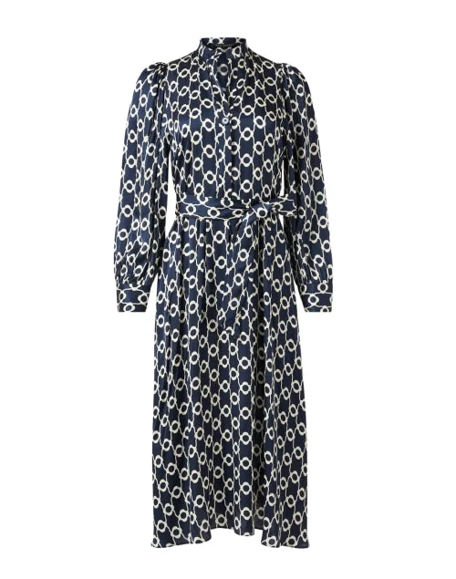 Empire Waist Women Dress to Accentuate the Bust and Conceal the WaistRivoltina Navy Print Dress