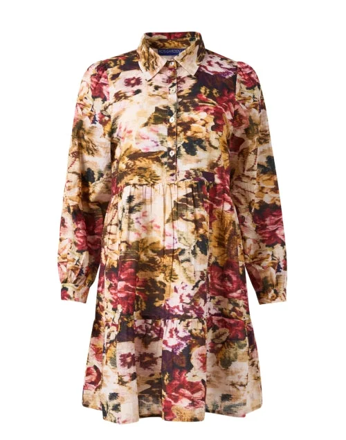 Sheath Women Dress with a Tailored Fit for a Professional LookRomy Pink Multi Floral Cotton Dress