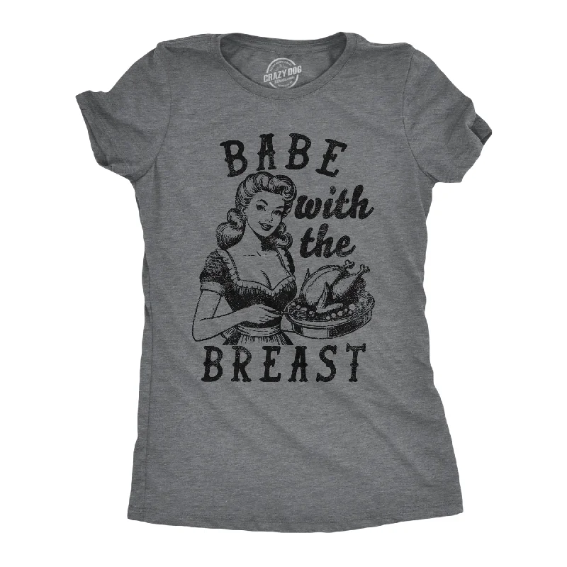 Sequined Women T Shirt for a Sparkly Night OutBabe With The Breast Women's T Shirt