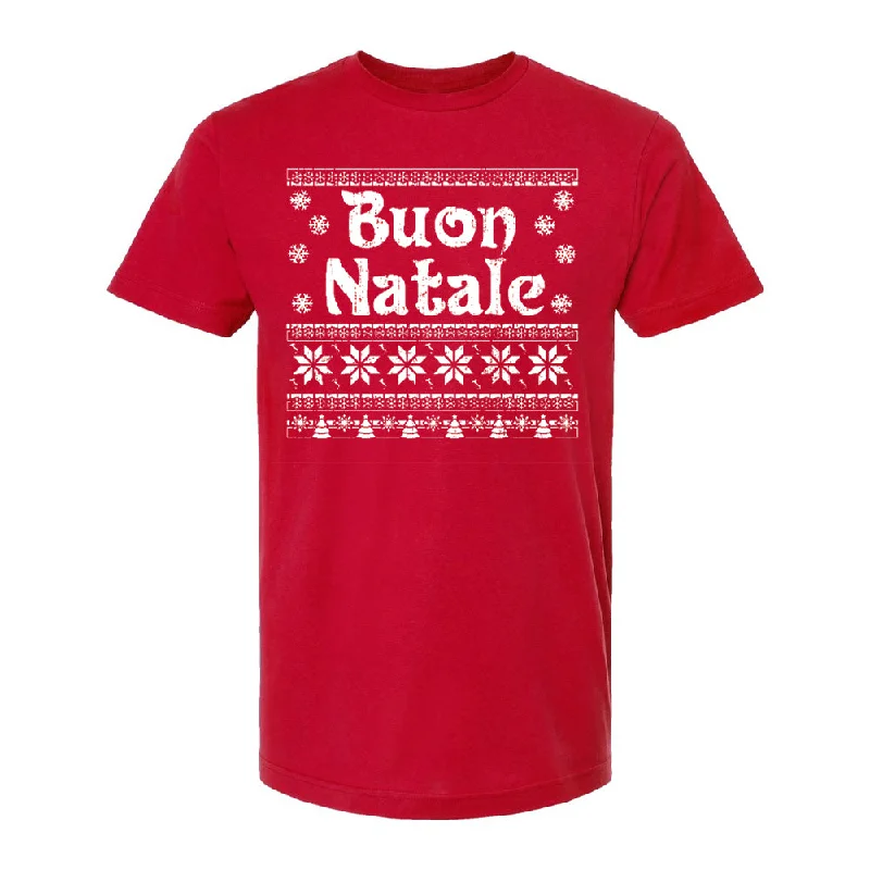 Graphic Print Women T Shirt for a Trendy StatementBuon Natale Tee