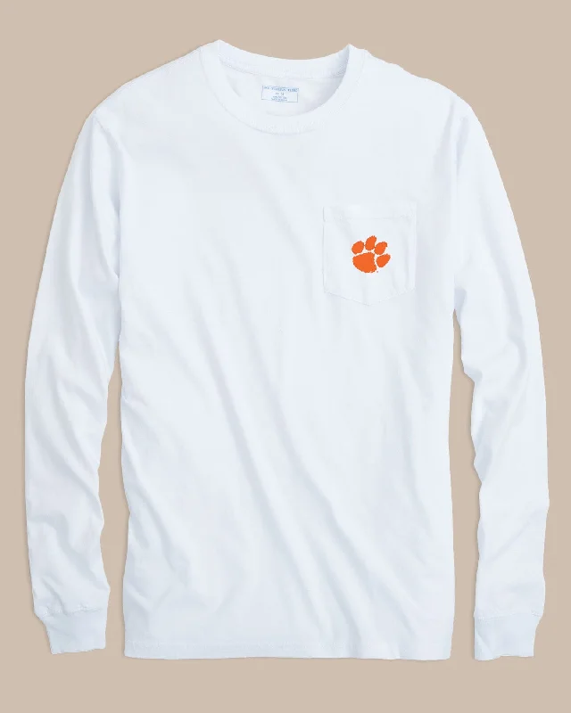 Plus Size Women T Shirt for a Comfortable and Flattering FitClemson Tigers Gameday Embroidered Long Sleeve T-Shirt