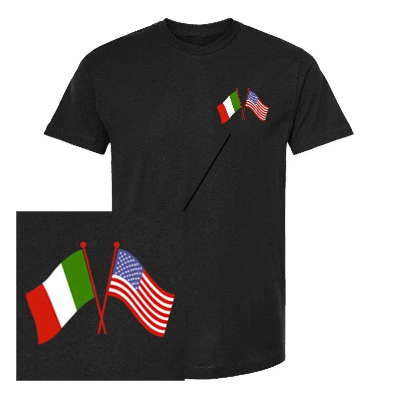 Moisture - Wicking Women T Shirt for Active LifestylesItalian American Cross Flag Tee