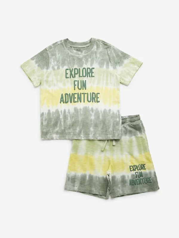 Denim Women Shorts with Distressed Details for a Casual VibeHOP Kids Sage Tie-Dye Cotton T-Shirt & Shorts Set