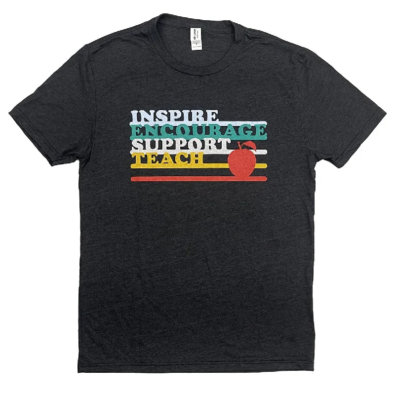 Striped Women T Shirt in a Classic PatternInspire Encourage Support Teach Shirt