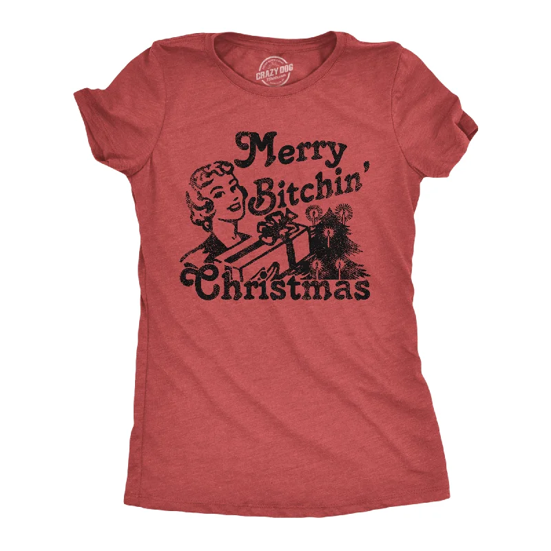 Organic Cotton Women T Shirt for Eco - Conscious WearersMerry Bitchin Christmas Women's T Shirt