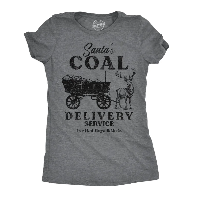 V - Neck Women T Shirt to Enhance the NecklineSantas Coal Delivery Service Women's T Shirt