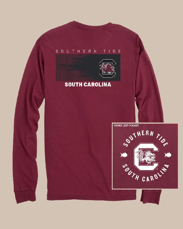 Floral Print Women T Shirt for a Feminine TouchSouth Carolina Gamecocks Gameday Hexagon Gradient T-Shirt