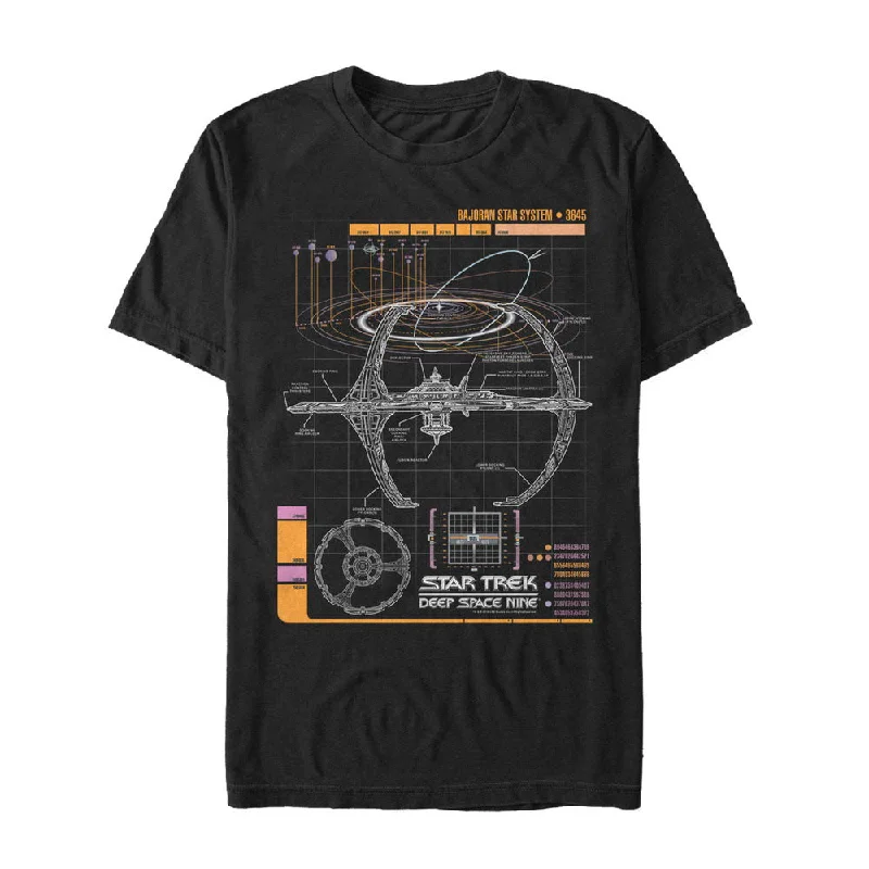 Embroidered Women T Shirt with Intricate DetailsStar Trek: Deep Space Nine Bajoran System Schematic Graphic T-Shirt