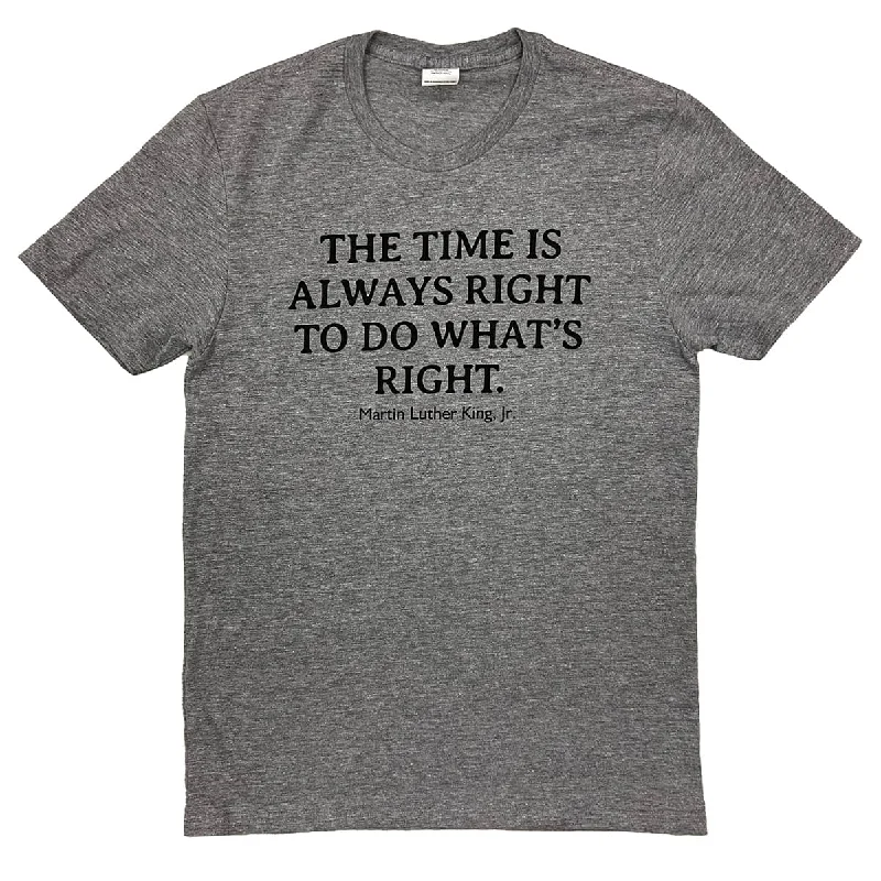 Ringer T Shirt Women with Retro - Inspired StripesThe Time is Always Right Shirt